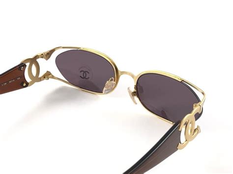 CHANEL 4023 CC Logo Gold Frame Sunglasses Vintage c.134 .